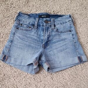 Aero Blue High Rise Curvy Midi 00 Shorts